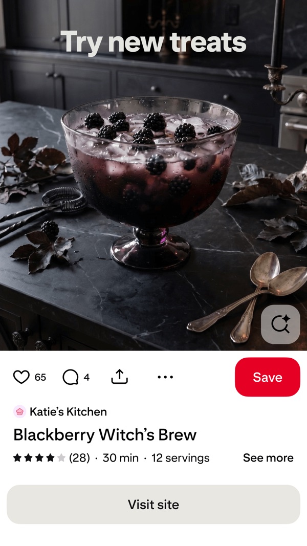 Pinterest, pin aberto