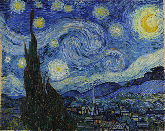 The Starry Night pintada à mão pela Art & See